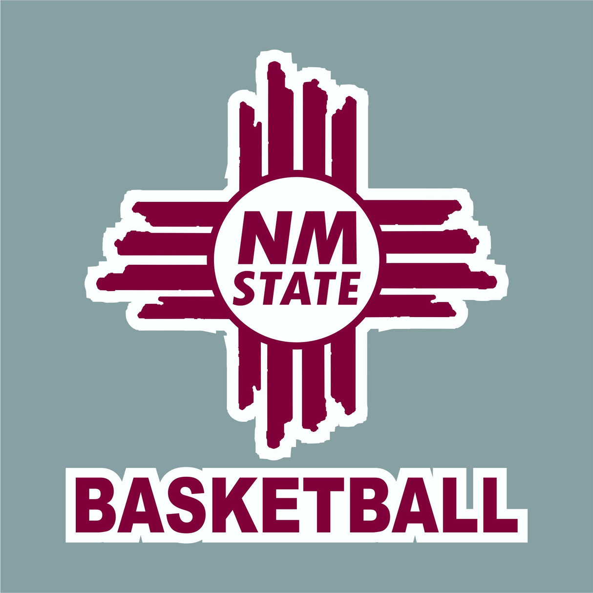 NM State Zia Basketball Decal