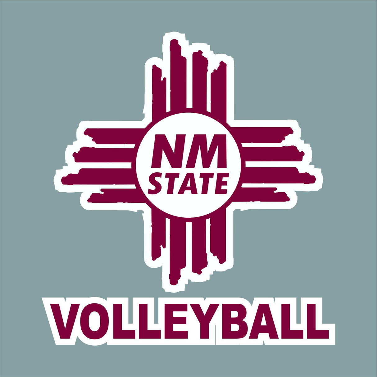 NM State Zia Volleyball Decal